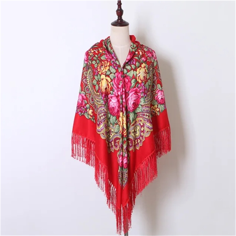 Bandana Cotton - 160*160cm Russian National Square Scarf Women