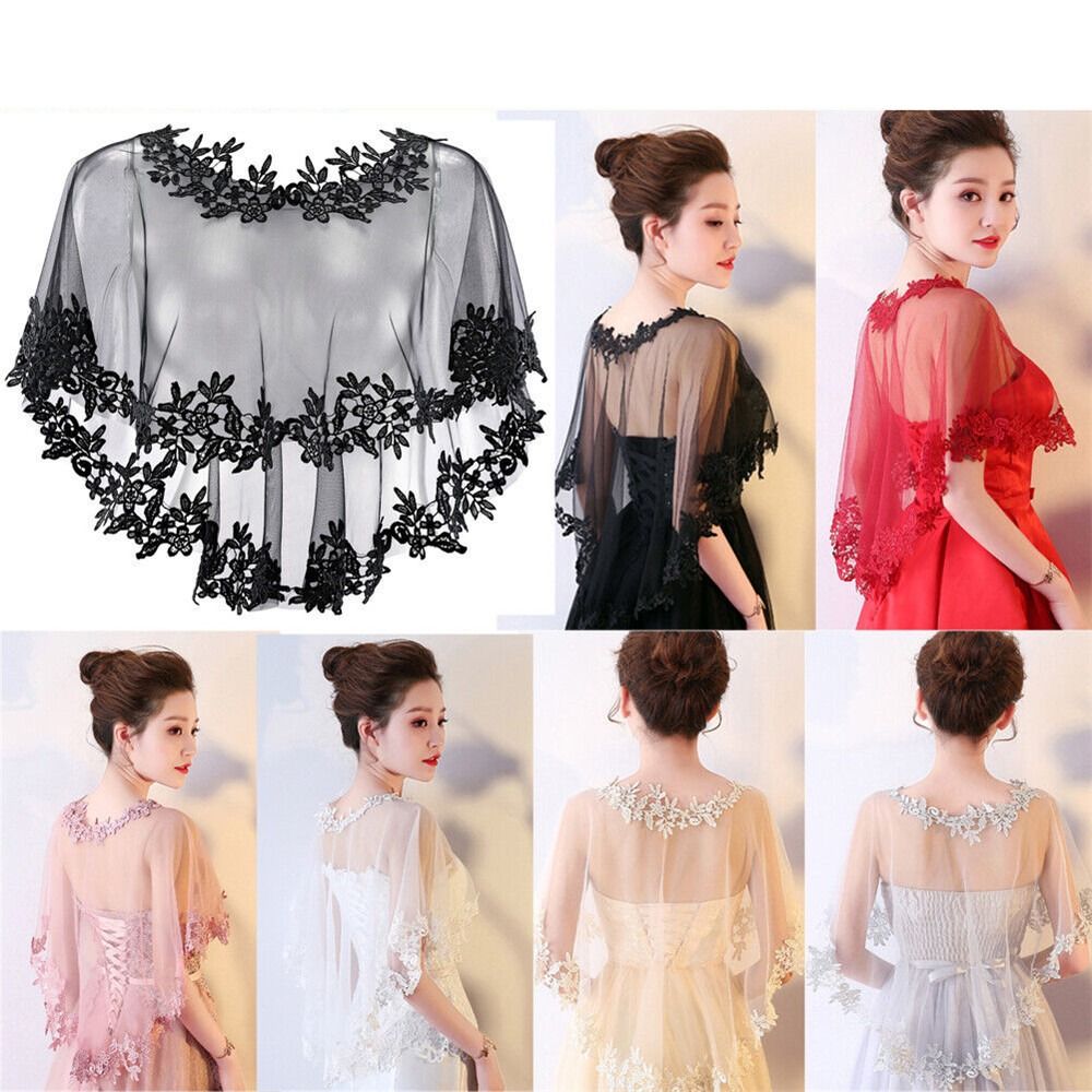 Stole Wedding Shawl - Fashion Lace Short Sleeve Shrug Bridal