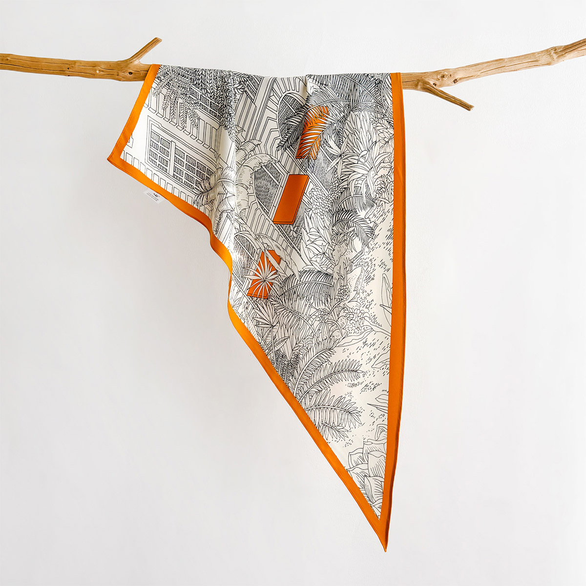 Ascot Neck Scarf - Trendy Bandana 100% Mulberry Triangular Scarf