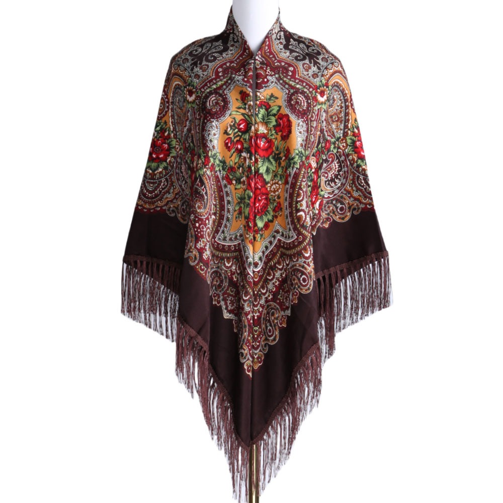 Bandana Cotton - Vintage Style 160x160cm Square Scarf Floral