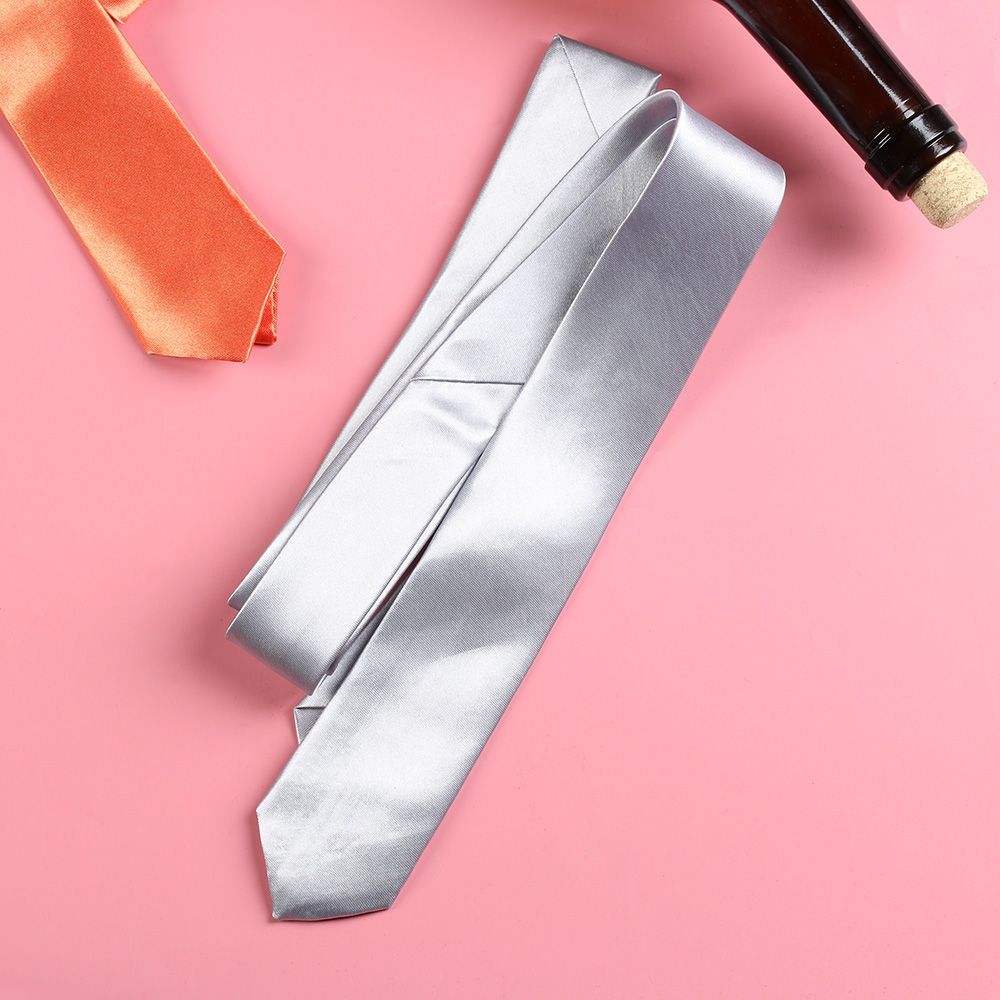 Fashion Casual Slim Plain Mens - Skinny Tie Men 评论和价格