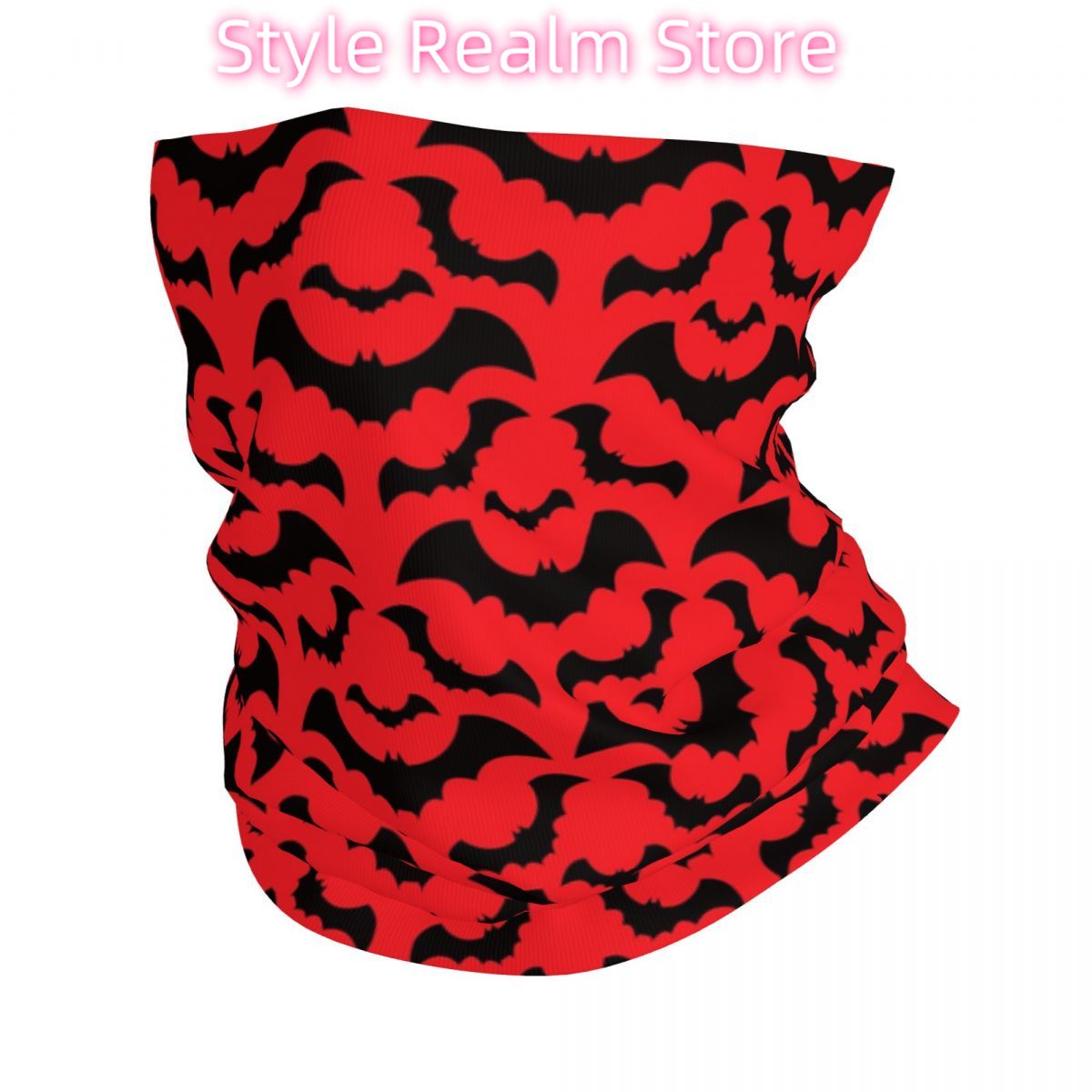 Gothic Witch Bats Pattern Band - Neck Warmer Tube 评论和价格