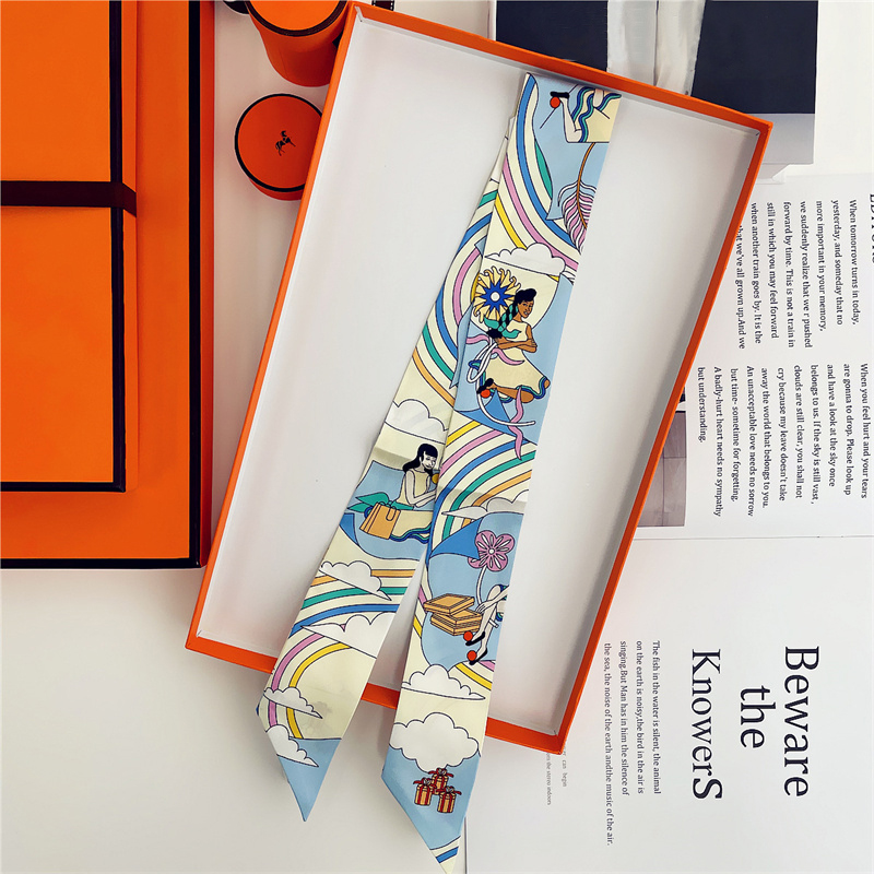 Women 100% Mulberry Silk Scarf - Ascot Neck Scarf 评论和价格