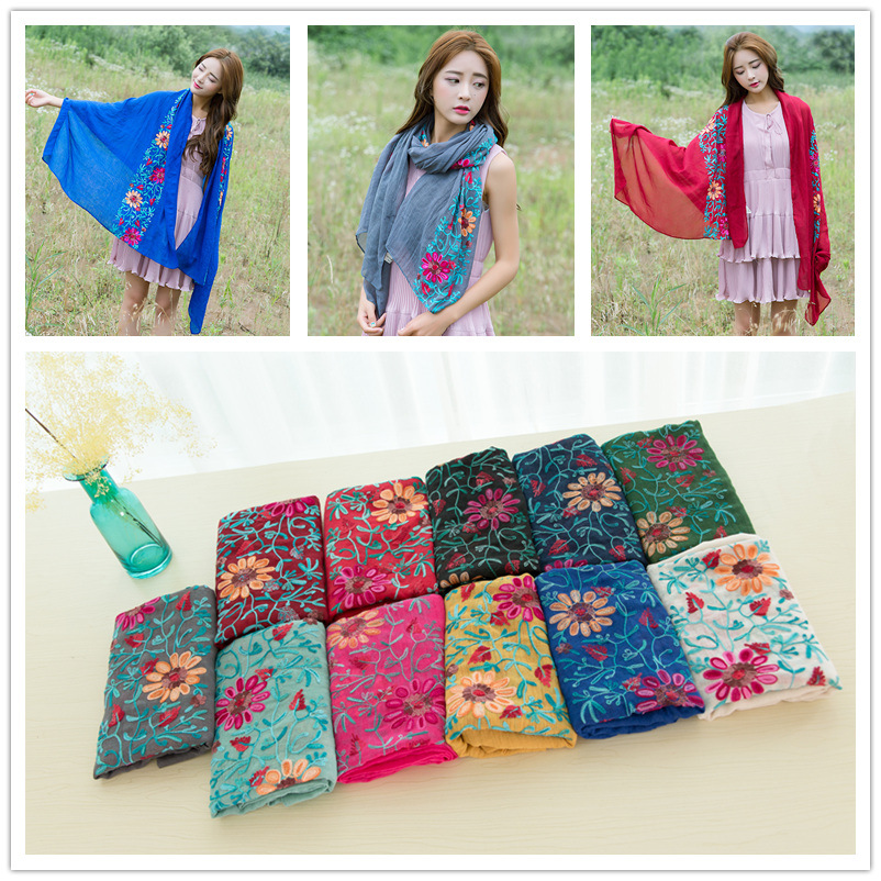 2026 Plain Embroider Floral Vi - Bandana Cotton 评论和价格