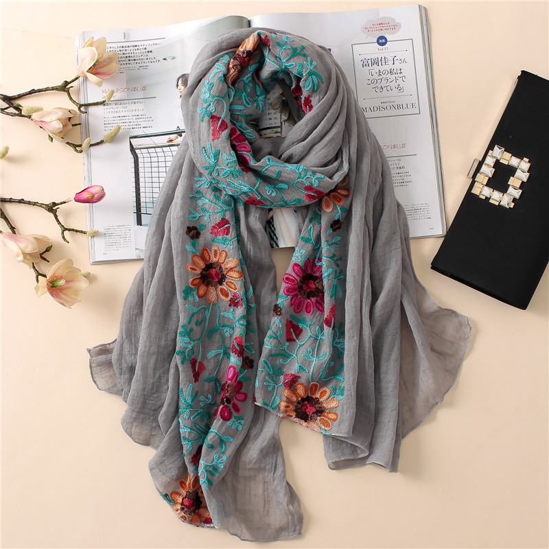2026 Plain Embroider Floral Vi - Bandana Cotton 评论和价格