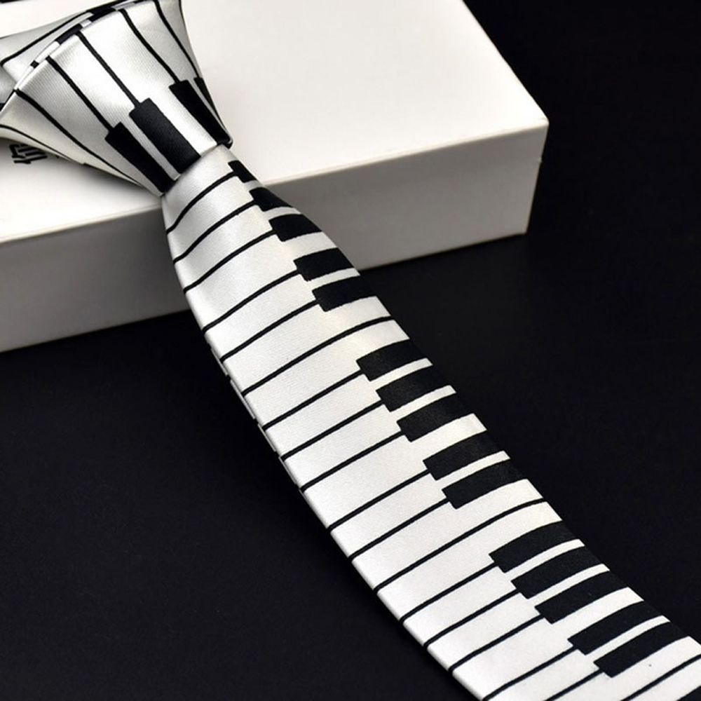 Skinny Piano Black & White Men - Skinny Tie Men 评论和价格