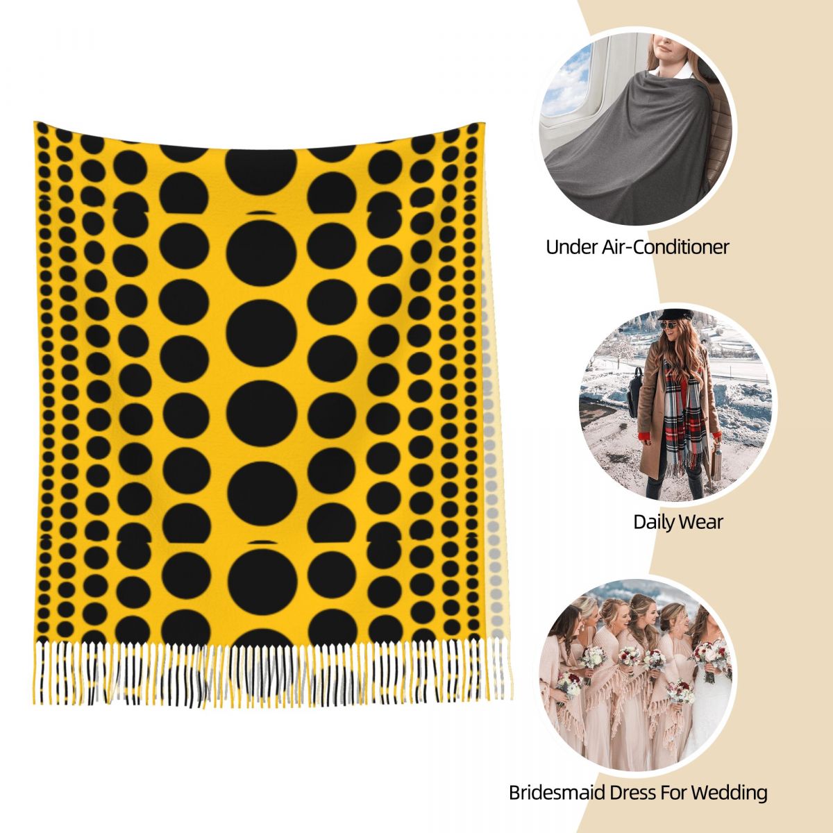 Infinity Polka Dots Scarf for  - Infinity Scarf Knit 评论和价格