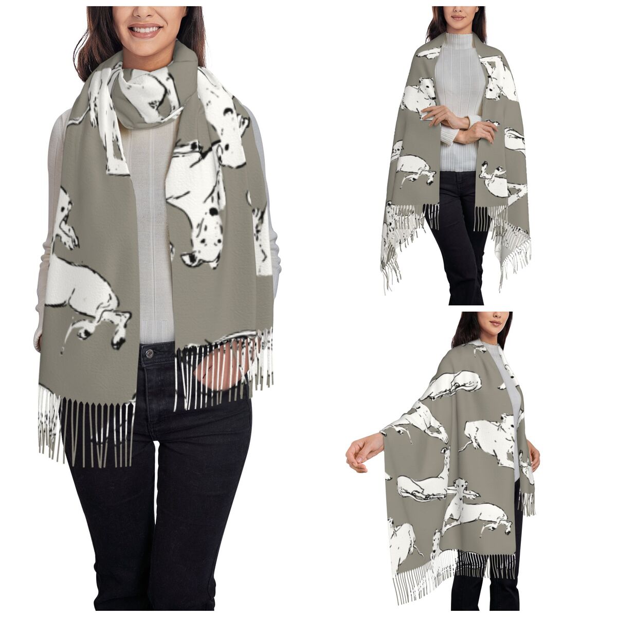 Relaxing Greyhound Whippet Sca - Pashmina Wrap Large 评论和价格