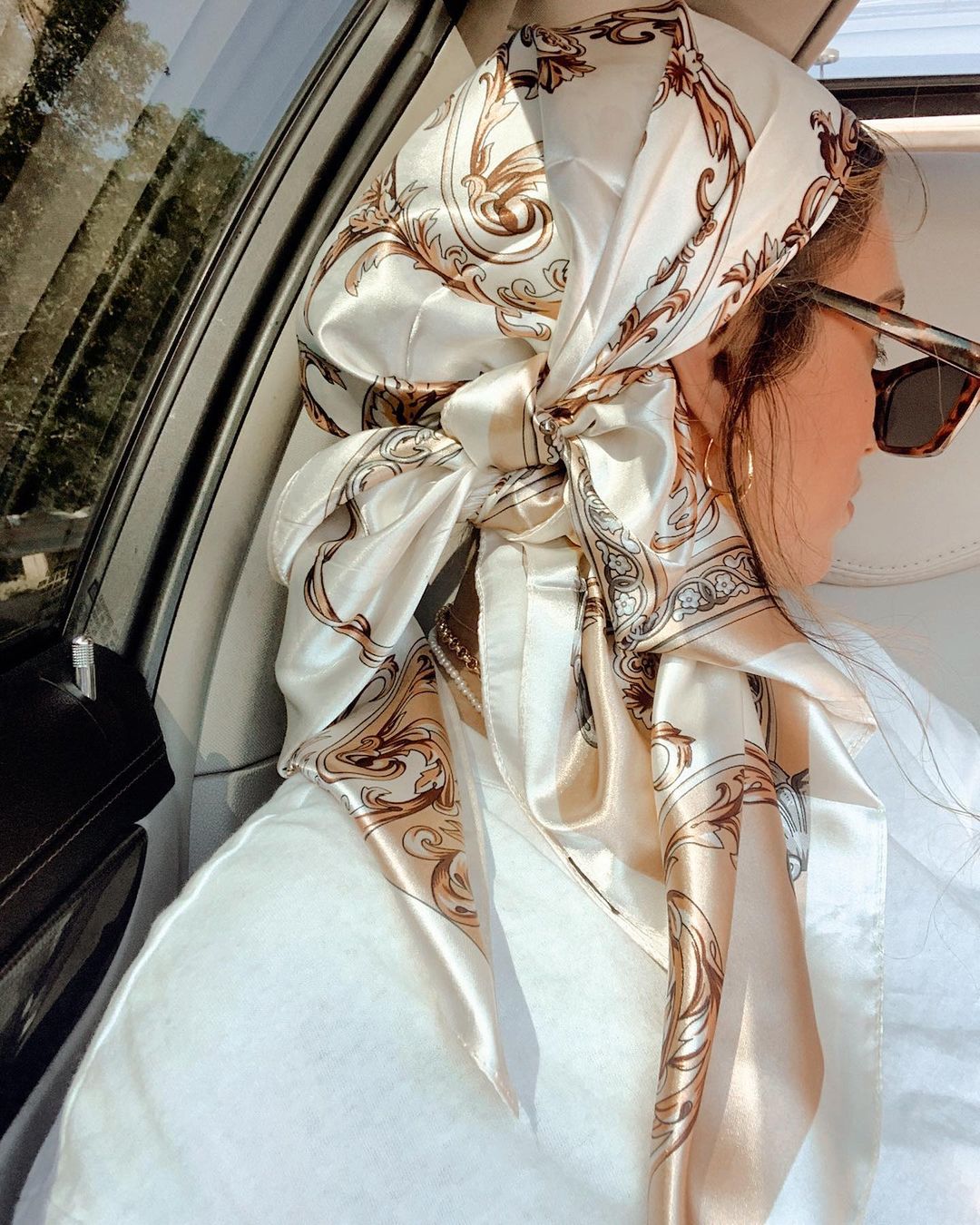 Satin Square Scarf Women Musli - Silk Neck Scarf 评论和价格