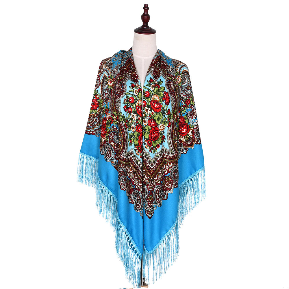 160*160cm Russian Scarf Women  - Bandana Cotton 评论和价格