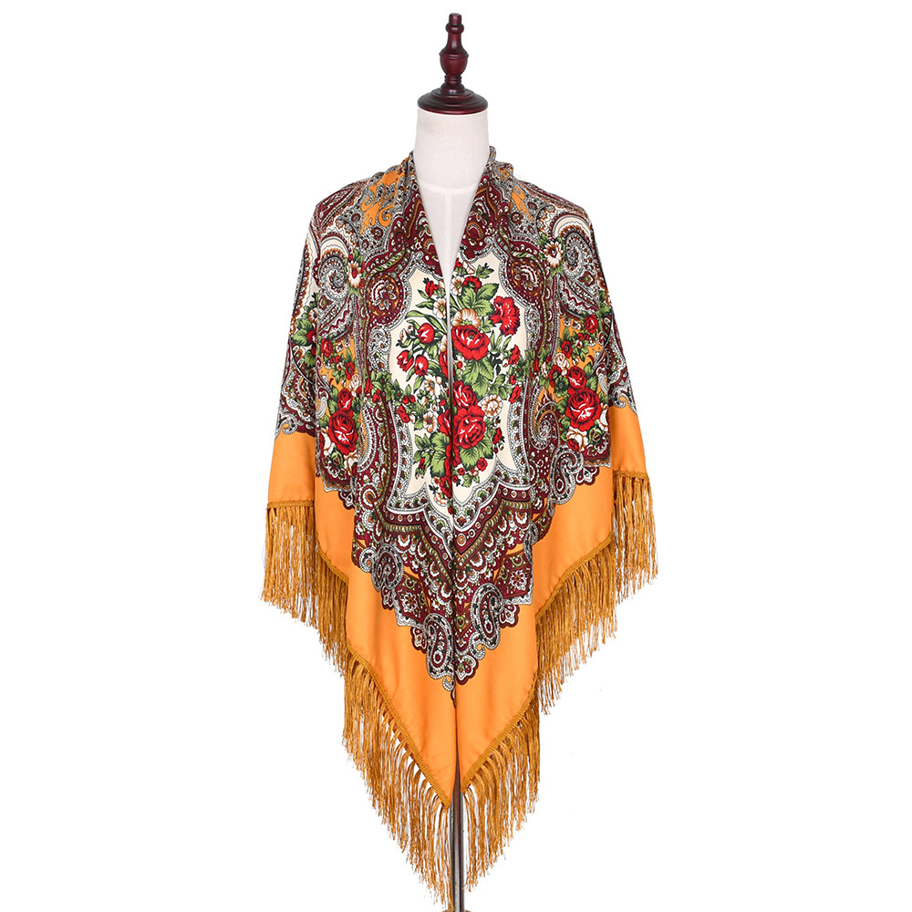 160*160cm Russian Scarf Women  - Bandana Cotton 评论和价格