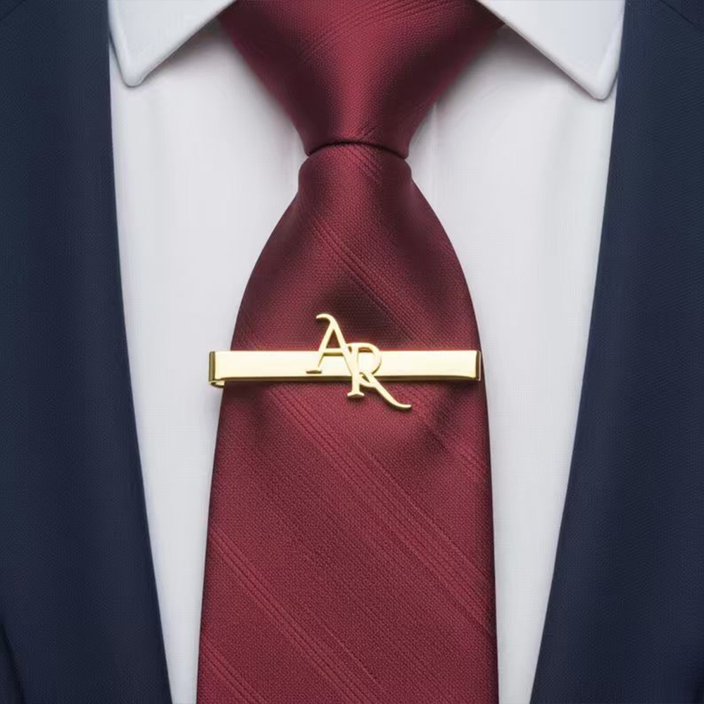 Customized Initial Stainless S - Tie Clip Silver 评论和价格