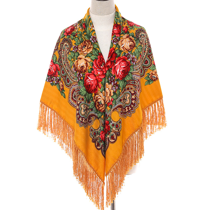 135*135cm Women Russian Style  - Bandana Cotton 评论和价格