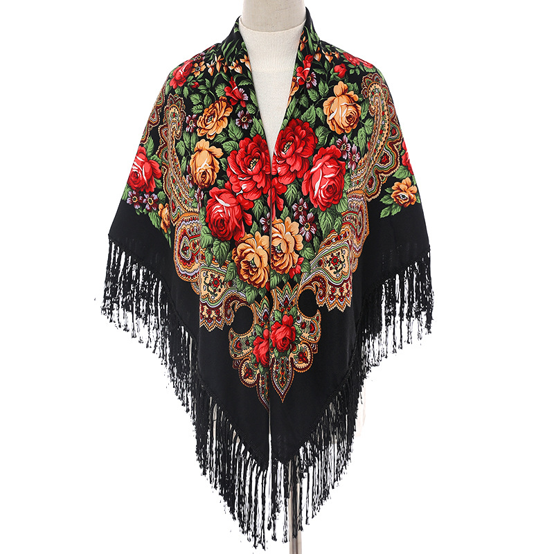 135*135cm Women Russian Style  - Bandana Cotton 评论和价格