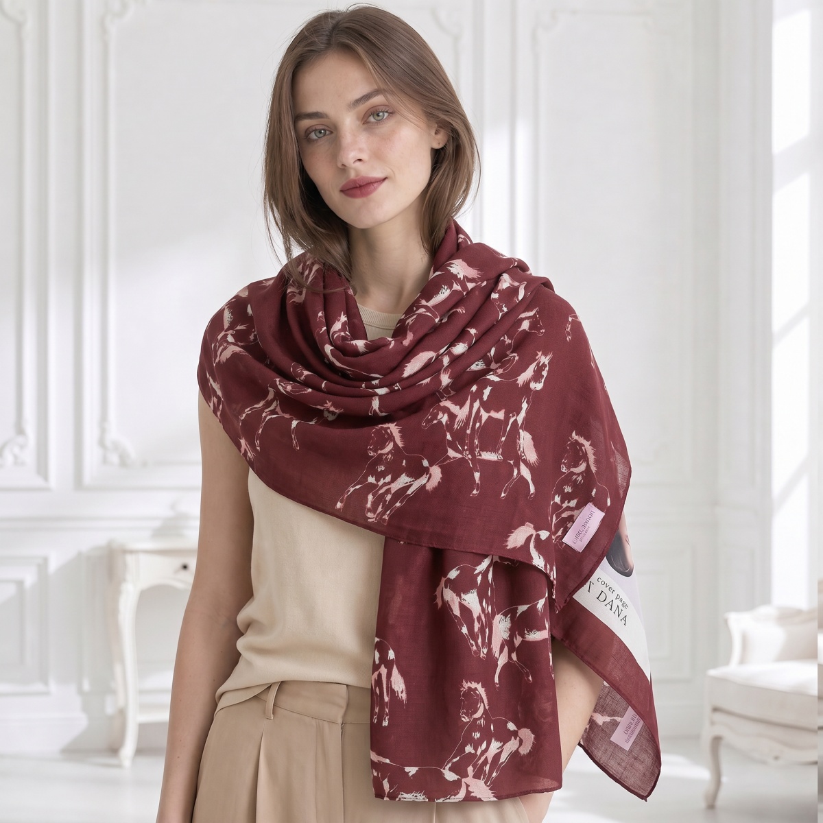 Scarf Female Cotton Muslim Wra - Pashmina Wrap Large 评论和价格