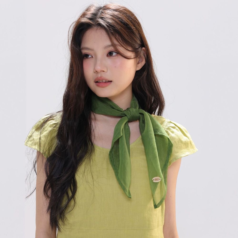 Retro Solid Color Small Square - Scarf Silk Square 评论和价格