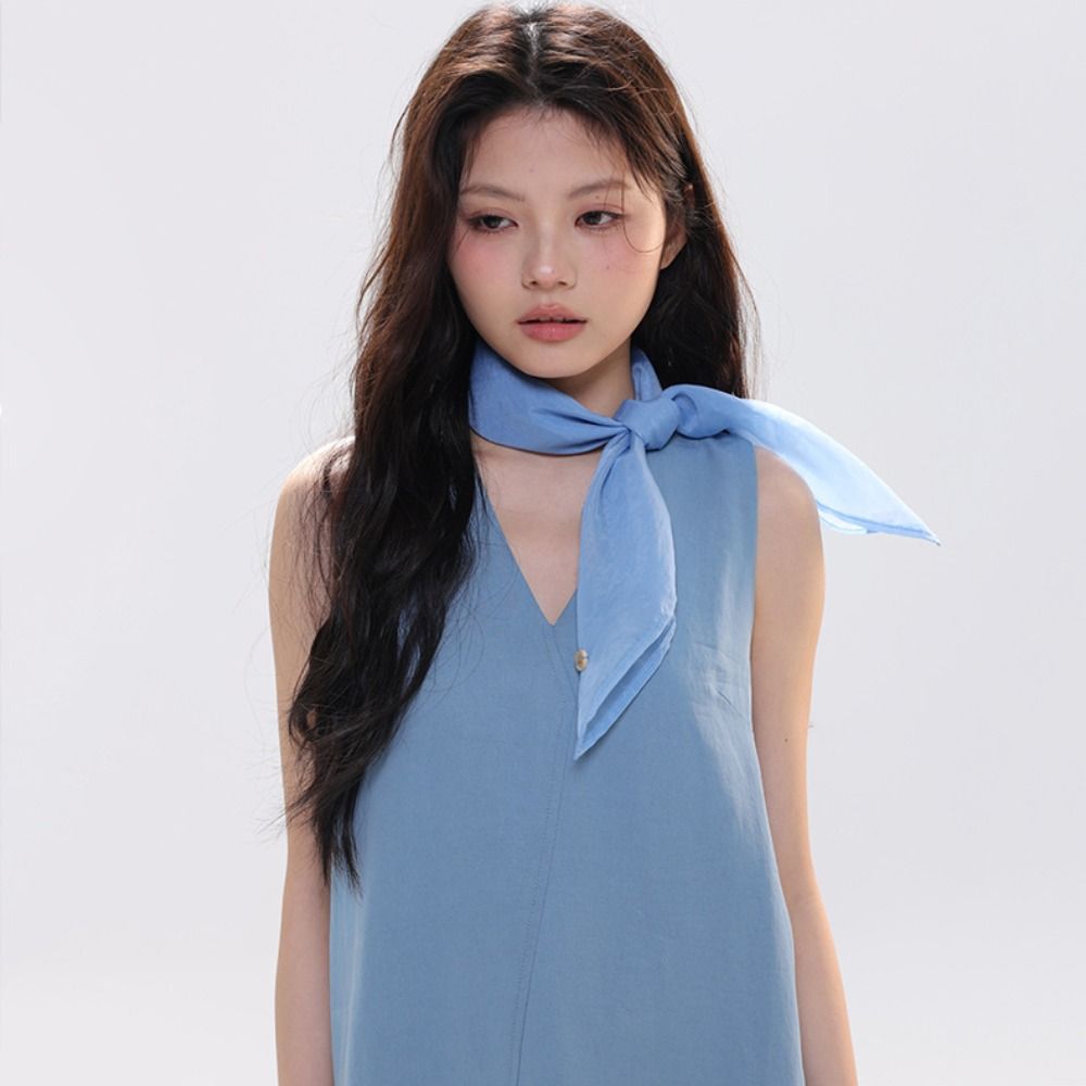 Retro Solid Color Small Square - Scarf Silk Square 评论和价格