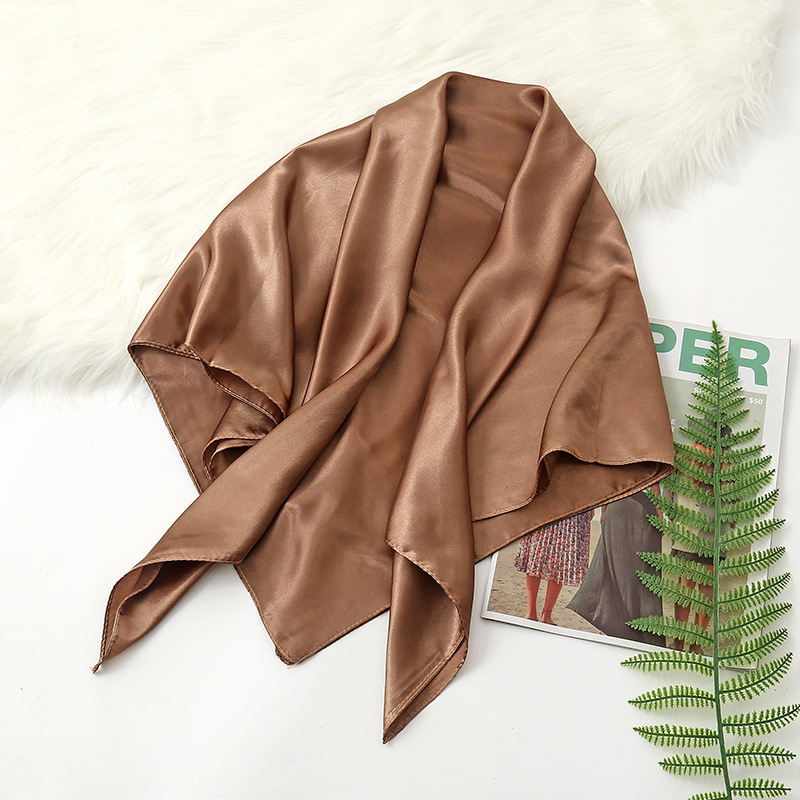 90cm Solid Colors Neckerchief  - Silk Neck Scarf 评论和价格